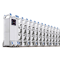 Portail télescopique électrique rétractable automatique en alliage d'aluminium avec télécommande pour l'accès des écoles et des entreprises