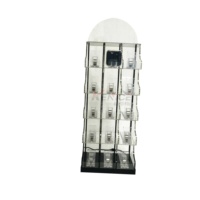 Acrylique Téléphone Portable Accessoire Vitrine Comptoir Perspex Chargeur Usb Câble Vitrine Avec Poussoirs pour Téléphone Boutique