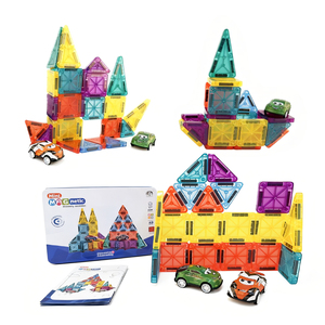 Set di Giocattoli Magnetici Educativi in Scatola di Plastica, Blocchi Magnetici da Costruzione 3,75cm, 43 Pezzi di Piastrelle Magnetiche per Auto, Novità 2026 - Product Image 5