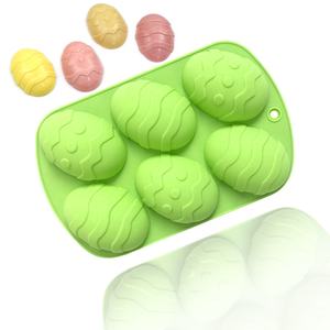 מפעל 710 ומלאי סיליקון cakee.3d סבון עובש 6 חלל עוגת סיליקון פודינג ביצה צורה סבון עובש סיליקון שרף - Product Image 1