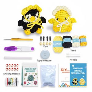 Nouveau Kit de Crochet Transfrontalier Fait Main en Fil de Coton, Style Poisson-Bouffant Adorable, pour <span class=keywords><strong>l</strong></span>'Apprentissage DIY en <span class=keywords><strong>Anglais</strong></span>, pour Débutants - Product Image 5