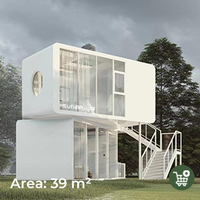 40 Ft Vente en gros de luxe portable 4 pièces Conteneur d'expédition Maisons avec meubles etong space capsule house 2 bedroom