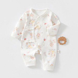 Mameluco <span class=keywords><strong>para</strong></span> Bebé Recién Nacido, Estilo Kimono, Manga Larga, Estampado de Conejito, Body de Algodón Suave con Cierre de Lazo, Traje de Una Pieza <span class=keywords><strong>para</strong></span> Bebé - Product Image 1