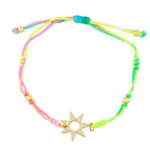 Boho LGTB 18K placcato <span class=keywords><strong>oro</strong></span> cuore ape connettore sole amicizia arcobaleno corda stringa bracciali bambina per gioielli donna - Product Image 1