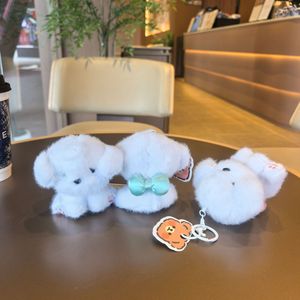 HECION Llavero de Peluche de Perrito con Lazo de 9cm, Adorable Muñeco de Peluche de Perro Pequeño para Parejas, Colgante para Mochila, Decoración, Regalo - Product Image 5