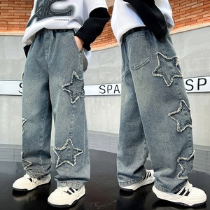 <span class=keywords><strong>Jeans</strong></span> pour garçons, jolis <span class=keywords><strong>jeans</strong></span> bleus à étoiles, pantalons en denim <span class=keywords><strong>noir</strong></span> pour adolescents - Product Image 1