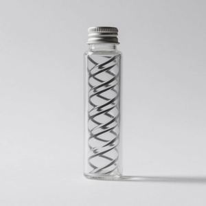 Pots cosmétiques en verre mat noir, transparent ou ambré de différentes tailles, avec couvercle en aluminium or/noir/blanc, pour crème ou poudre libre, sérigraphie pour soins de la peau - Product Image 4