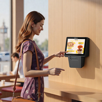 Terminal POS Layar Sentuh Scangle 8" untuk Dinding, Sistem Windows/Android dengan Printer Thermal 58mm