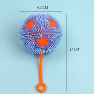 Pelota Sensorial Antiestrés con Luz, Juguete de Estiramiento y Compresión con Cuerda, Pelota Brillante y Colorida para Niños - Product Image 4