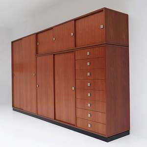 Armario de Estilo Retro Americano, Serie de Personalización Profesional Avanzada, Color Madera, con Espacio de Almacenamiento Múltiple - Product Image 1