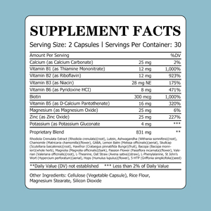 Capsules de Suppléments Anti-Stress en Gros : Mélange Exclusif et Équilibre Magnésium, Réduction du Stress et des Niveaux de Cortisol, Vitamine B - Product Image 2