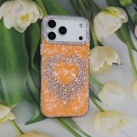 Funda Antigolpes para Teléfono Móvil iPhone X 11 12 13 14 15 16 17 Pro Max, Fundas con Diamantes para Samsung A16 A06 S26 Ultra