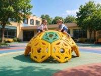 Structure d'escalade semi-circulaire pour enfants, ensemble de 13 pièces modulaires en plastique pour extérieur, équipement de terrain de jeu pour maternelle