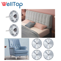 WELLTOP nouveautés accessoires de meubles quincaillerie canapé tête de lit boucles à ongles décoratives boucle décorative bouton en cristal