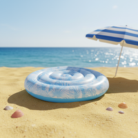 Cama Flotante Redonda de PVC Personalizada, Flotador Inflable para Piscina, Tamaño Personalizado para Parque Acuático