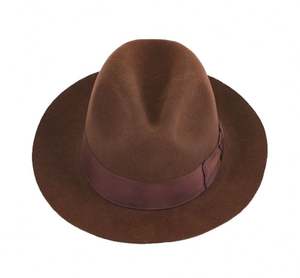 Sombrero Clásico R110 de Fieltro 100% Lana, Ala Ancha, Estilo Fedora Homburg, para Hombre, Informal, para Jazz y Fiestas - Product Image 2