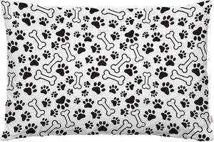 In ấn gối tùy chỉnh Thiết kế gối trường hợp in ấn ném gối Bìa chó bàn chân và xương chân in - Product Image 2