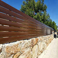 Clôture de sécurité en aluminium soudé au design moderne avec revêtement en poudre pour usage résidentiel