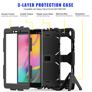Custodia per Tablet con protezione completa per <span class=keywords><strong>Samsung</strong></span> <span class=keywords><strong>Galaxy</strong></span> <span class=keywords><strong>Tab</strong></span> a 8.0 "T290/T295 protezione dello schermo integrata cavalletto antiurto - Product Image 3