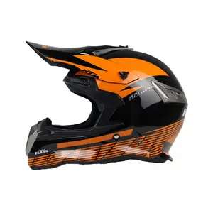 Helm Wajah Tertutup Penuh Buatan Khusus untuk Sepeda Motor Balap ABS Retro Helm Cross Motocross Sepeda Motor Keamanan Modular