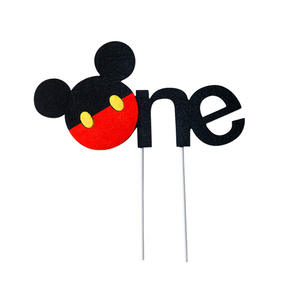 Decoración <span class=keywords><strong>de</strong></span> mesa temática <span class=keywords><strong>de</strong></span> <span class=keywords><strong>Mickey</strong></span>, ajuste One Ho Two Dles One Derful Baby 1st 2nd Birthday Cake Topper, suministros <span class=keywords><strong>de</strong></span> decoración para fiestas - Product Image 2