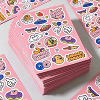 Feuille d'autocollants personnalisés découpés à la forme de dessins animés |   Autocollants en vinyle imperméables découpés à la forme pour scrapbooking et personnalisation de gobelets