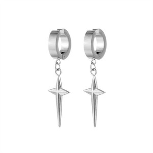 Boucles d'oreilles pendantes en acier inoxydable de haute qualité pour femmes et hommes, couleur noir/argent, <span class=keywords><strong>style</strong></span> gothique punk rock, Pendientes Mujer <span class=keywords><strong>Moda</strong></span> - Product Image 3
