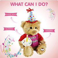 D891 vente en gros de peluches personnalisées ODM Ted anniversaire Saint Valentin chantant Musical électrique Ted en costume en peluche
