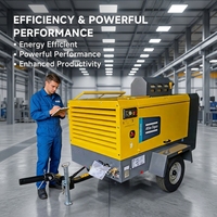 Compresseur d'air à vis diesel portable Atlas Copco 7 bar 8 bar 10 bar 12 bar 5m³/min 185cfm pour l'exploitation minière et le forage avec marteau perforateur