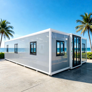 Maison conteneur extensible 20 pieds 40 pieds, 2, 3 ou 4 chambres, moderne, empilable, personnalisée, clé en main, pour café, bar, kiosque, magasin de détail, 100 pays - Product Image 1