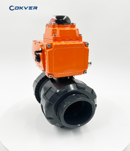 วาล์วบอลไฟฟ้า UPVC แบบมีมอเตอร์ สองทาง สามทาง พร้อมตัวกระตุ้นไฟฟ้า วาล์วบอลเกลียวยูเนี่ยนคู่ UPVC - Product Image 3