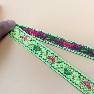 Reuners ST-2140 Cinta Jacquard de Poliéster 100% Ecológica de Alta Tenacidad con Diseño Étnico y Patrón Floral para Textiles del Hogar - Product Image 5