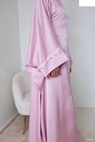 R-406 Abaya Luxe Oversize pour Femme Grande Taille Vêtement Islamique Motif Papillon Fabricant Accessoires Musulmans Traditionnels