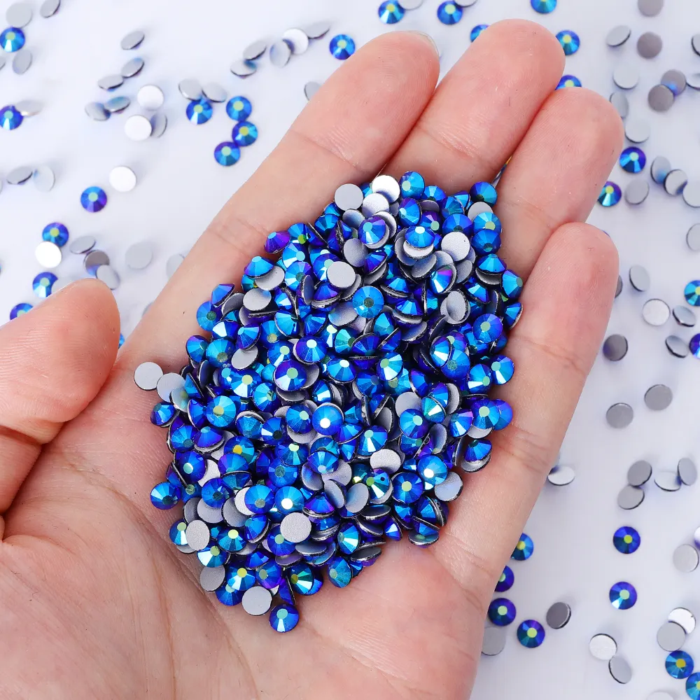 SS3-SS50 Bulk Rhinestones Wholesale Glass Rhinestones Flat Back Non Hotfix Glitter Diamond Stone For Garment Nail ArtT