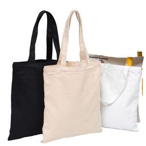 Sac fourre-tout en toile de coton réutilisable personnalisé pour le shopping, à peindre soi-même, vierge avec logo - Product Image 1