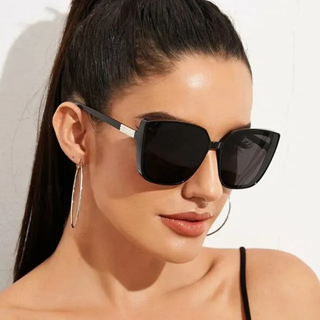 DL 안경 패션 브랜드 디자이너 고양이 눈 선글라스 여성 빈티지 레트로 미러 태양 안경 큰 프레임 도매 사용자 정의 선글라스