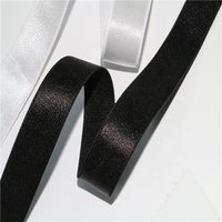 Bande élastique brillante pour bretelles de soutien-gorge en noir et blanc, sangle en velours léger pour sous-vêtements