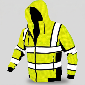 Sudadera de Seguridad Reflectante con Logotipo Personalizado, Modelo Reciente, Alta Visibilidad, ANSI Clase 3, Certificación EN ISO 20471, Poliéster, para Ropa de Trabajo Masculina - Product Image 1