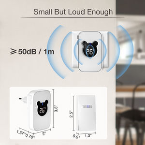 Sonnette de porte étanche <span class=keywords><strong>sans</strong></span> <span class=keywords><strong>fil</strong></span> <span class=keywords><strong>longue</strong></span> portée enfichable pour la maison <span class=keywords><strong>Carillon</strong></span> de porte intelligent - Product Image 5