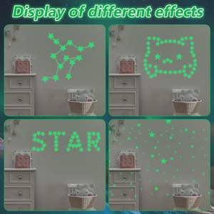 Autocollants étoiles étoiles brillantes <span class=keywords><strong>Stickers</strong></span> muraux pour décoration murale Autocollants étoiles lumineuses de plafond pour décorations de <span class=keywords><strong>chambre</strong></span> d'enfants - Product Image 5