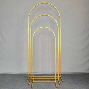 بيع بالجملة ذهبي أبيض معدني قوس عرس إطار خلفية حامل لبالونات الحفلات زهرة إطار زهرة الديكور المرحلة - Product Image 1