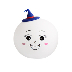 Silicone Desk Lamp Halloween Series Night <b>Light</b> <b>USB</b> <b>Rechargeable</b> LED Round Tap Control Multicolored Ambient <b>Light</b> Gift - Product Image 1