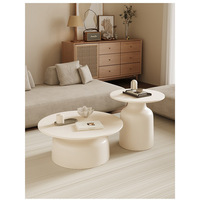Table basse ronde rétractable légère et décorative de style minimaliste moderne pour le salon, meubles de maison