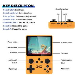 Consola de videojuegos portátil <span class=keywords><strong>Retro</strong></span> R35S 3,5 pulgadas 640*480 pantalla IPS reproductor de vídeo de bolsillo portátil 64G/128GB juegos sistema Linux - Product Image 3