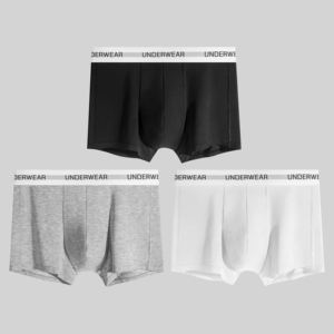 Celana dalam bagasi pria merek klasik abu-abu putih Logo pita elastis pakaian dalam pria 91% Modal mikro 9% Boxer spandeks celana dalam untuk pria - Product Image 2