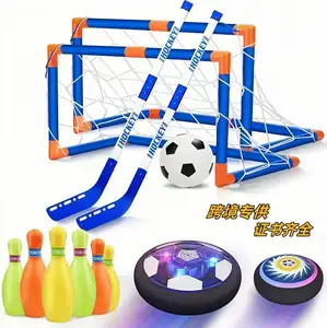 Plastic Opladen Indoor Kinderspeelgoed Zweven Voetbal Zweven Voetbal Voetbal Speelgoed Met 2 Goals