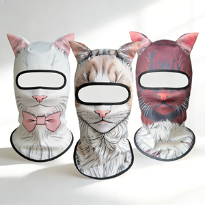 หน้ากากคลุมศีรษะ พิมพ์ลายตามสั่ง ระบายอากาศได้ดี สำหรับเล่นกีฬา ผู้ชาย ผู้หญิง ลายแมว สุนัข 3 มิติ หมวกบาลาคลาวา ปิดหน้าแบบ Sheisty พร้อมที่คลุมหู - Product Image 1