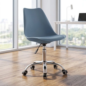 Silla Giratoria <span class=keywords><strong>de</strong></span> Diseño Moderno para Oficina en Casa, Sala <span class=keywords><strong>de</strong></span> Conferencias, Dormitorio, Estudio, Comedor, con Respaldo Ajustable y Giratorio - Product Image 5