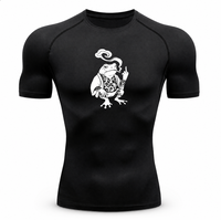 T-shirt de compression pour homme à imprimé 3D, séchage rapide, en polyester effet soie, pour fitness et gym, Rash Guard, motif grenouille japonaise
