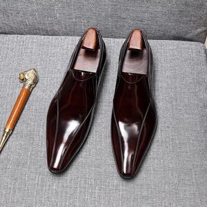 Chaussures de bureau en cuir antidérapantes pour hommes, nouveau style de luxe 2022, chaussures décontractées en cuir, taille 36 - 45 - Product Image 5